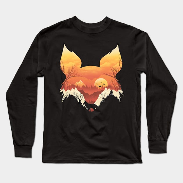 Orange Sunset Long Sleeve T-Shirt by DANDINGEROZZ